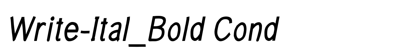 Write-Ital_Bold Cond